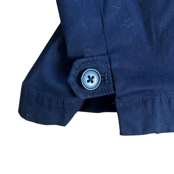 Talbots Navy Blue Perfect Skimmer Cropped Pants Size 2 Button Hem - Picture 4 of 10